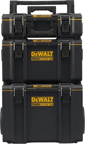 Miniatura 2 de DEWALT DWST83402-1 TOUGHSYSTEM Kit 3 en 1 – 2 Cajas de Capacidad Pequeña y Mediana y 1 Estuche Móvil de Gran Capacidad – IP65 – 554 x 500 x 1150 mm