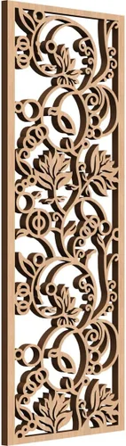 Miniatura 110 de 9 3/8"W x 24 3/8"H x 1/4"T Caspio Decorativos Paneles De Pared De Madera De Calado, Roble Rojo rojo (Red Oak)