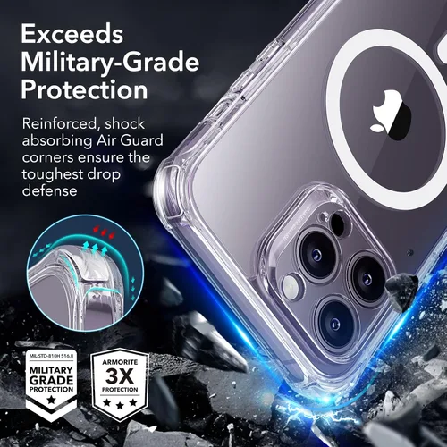 Miniatura 3 de ESR Funda para iPhone 14, compatible con MagSafe, funda de cuerpo completo a prueba de caídas de grado militar con protector de pantalla de vidrio