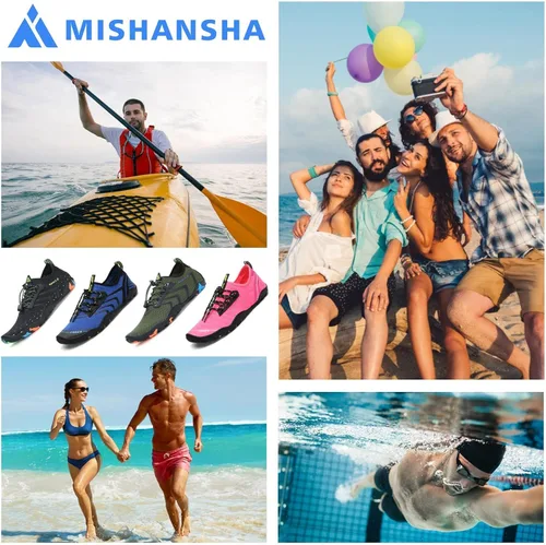 Miniatura 7 de Mishansha - Zapatos de agua para hombres y mujeres, secado rápido, para natación, buceo, surf, deportes acuáticos, piscina, playa, senderismo, yoga.