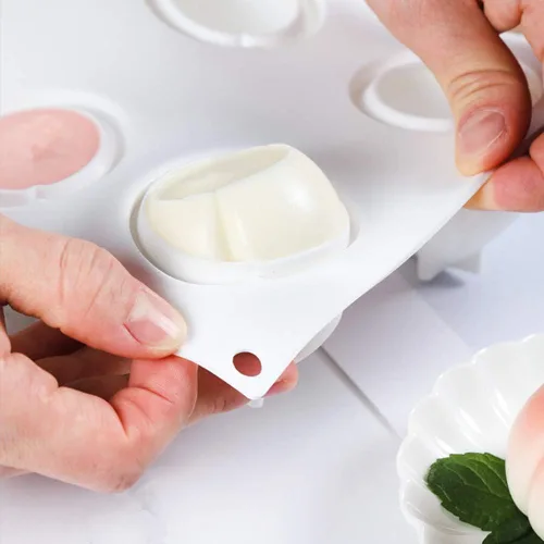 Miniatura 3 de OCPO KITCHEN Molde de silicona de melocotón para hornear pasteles de mousse, postre francés de frutas, pasteles, chocolate, pudín, gelatina, helado