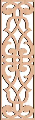 Miniatura 134 de 9 3/8"W x 24 3/8"H x 1/4"T Bellaire Decorativos Paneles de pared de madera calado, abedul
