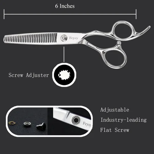 Miniatura 4 de Tijeras de adelgazamiento para corte de cabello, tijeras profesionales Fcysy de 6 pulgadas para adelgazar el cabello, tijeras de peluquería