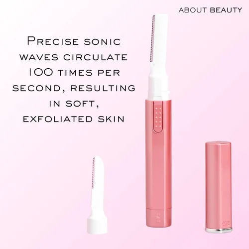Miniatura 4 de About Face Sonic Beauty Wand - Removedor de vello facial eléctrico y moldeador de cejas, ideal para afeitar, exfoliar y dar forma a las cejas