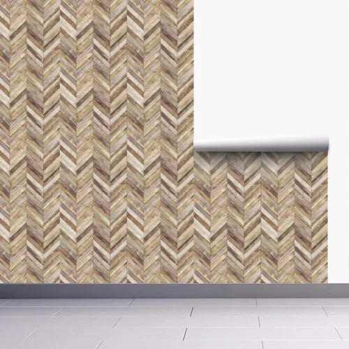 Miniatura 4 de Papel pintado a mano para despegar y pegar, panel de madera de espiga autoadhesivo, papel tapiz prepegado, mural de pared de 17.7 pulgadas x 9.8 pies