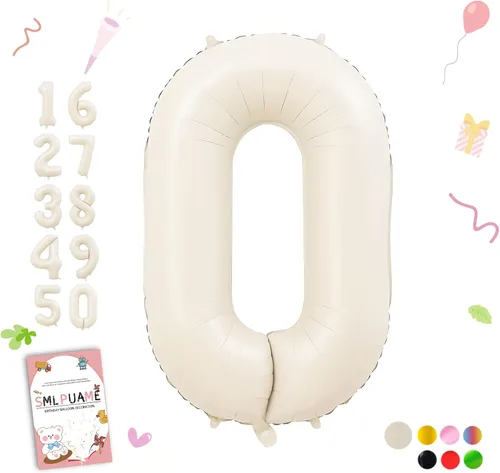 Miniatura 94 de Globos de números de 40 pulgadas del 0 al 9 dorados grandes del número 0, globos digitales para suministros de decoración de celebración de fiesta