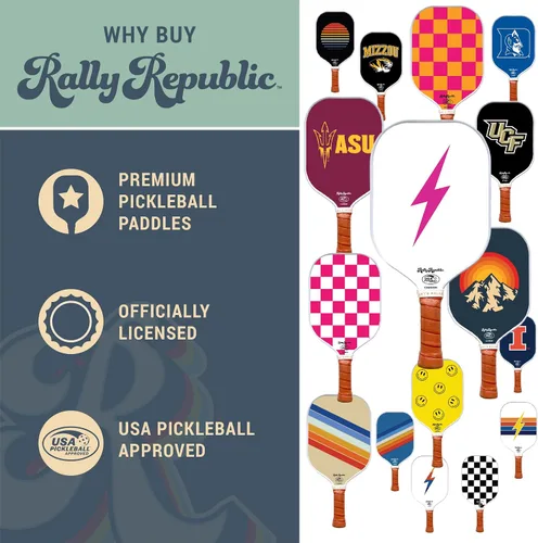 Miniatura 7 de Pala de pickleball con licencia oficial, raqueta aprobada por la Asociación de Pickleball de Estados Unidos, núcleo de panal ligero, exterior