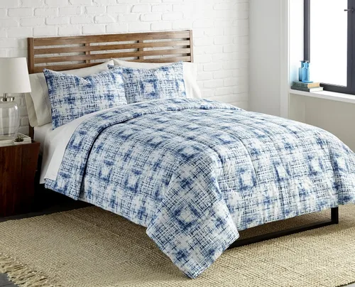 Miniatura 4 de Thermee Micro Flannel Juego de edredón tamaño King, felpa, ropa de cama suave y cálida, lavable y secar a máquina, cuadros tradicionales