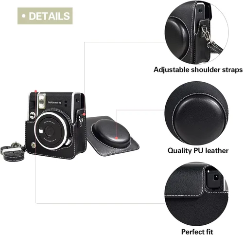 Miniatura 4 de Rieibi Funda protectora para Fujifilm Instax Mini 40, funda de piel sintética para cámara instantánea Fuji Instax Mini 40 - Mini 40 Funda de bolsa