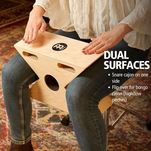 Miniatura 3 de Meinl Hybrid Slaptop Cajon Box Drum con caja y bongo, puertos de sonido delanteros - Fabricado en Europa - Madera de abedul báltico, 2 años
