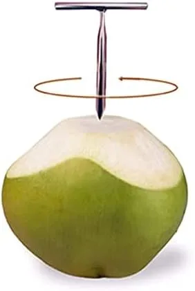 Miniatura 5 de Abridor de coco verde tierno de acero inoxidable de grado alimenticio, 1 paquete de 1