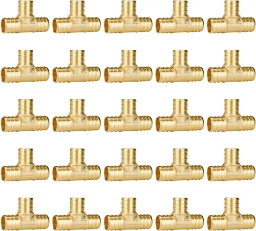 Miniatura 30 de SUNGATOR Paquete de 50 accesorios Pex de 1/2" en T, accesorios Pex de 1/2 pulgada en T, sin plomo, de latón, certificados NSF