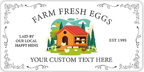 Miniatura 15 de Etiquetas adhesivas personalizables para cajas de huevos de pollo Tamaños de 2" Etiquetas de embalaje personalizadas para huevos frescos