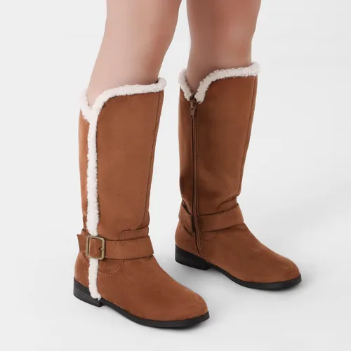 Miniatura 6 de DREAM PAIRS Botas de invierno de media pantorrilla con cremallera lateral para niñas