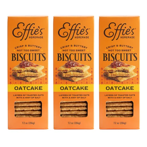 Effie's Homemade Galletas - Pastel de avena - Paquete de 3
