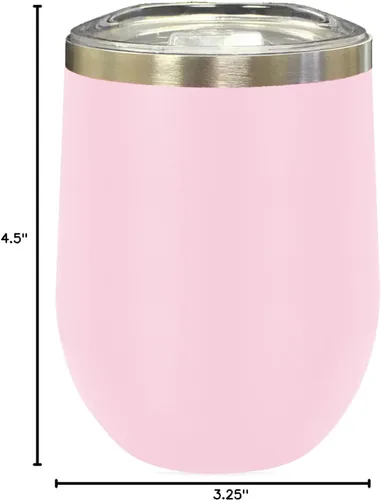 Miniatura 7 de LaserGram Vaso de vino de acero inoxidable de doble pared, bandera de Carolina del Sur, grabado personalizado incluido (rosa)