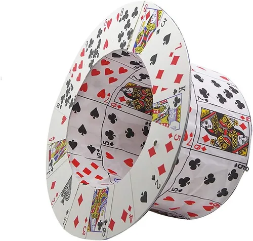 Miniatura 5 de Enjoyer - Tarjeta plegable para fanáticos a tarjetas, sombrero de copa, trucos mágicos, ilusiones de escenario, accesorios de comedia, accesorios