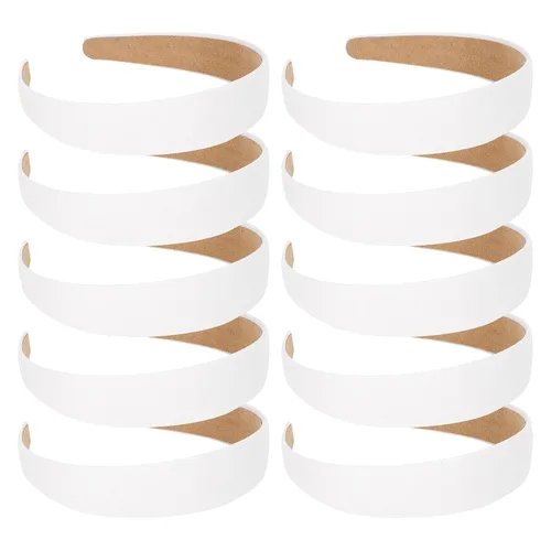 Miniatura 20 de Wecoe 10 diademas de gamuza para mujer, de 1 pulgada de ancho, color rojo, blanco, negro, rosa, morado, azul, verde, bandas antideslizantes