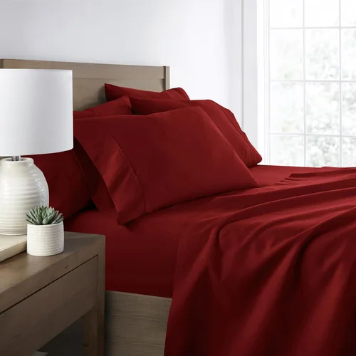 Miniatura 14 de ienjoy Home Linen Market - Juego de sábanas de 6 piezas, color rubor, tamaño King Blush