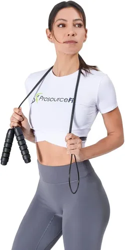 Miniatura 3 de ProsourceFit Speed Jump Rope up to 8 Foot Adjustable Length for Men and Women, Foam Handles, Ultra Light Rope for Boxing, Jumping Exercises and