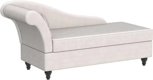 Miniatura 5 de Tumbona de almacenamiento para interiores, sillón tapizado de lino con almacenamiento para dormitorio, sala de estar, oficina, tela beige