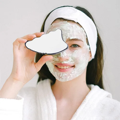 Miniatura 3 de wuyaoyao Herramienta de raspado Gua Sha, herramienta de masaje de terapia de acero inoxidable, drenaje linfático Gua Sha Junta para anticelulitis
