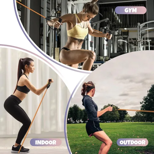 Miniatura 7 de RitFit Single Resistance Exercise Band with Comfortable Handles - Ideal for Physical Therapy, Strength Training, Muscle Toning - Foam Padding Door