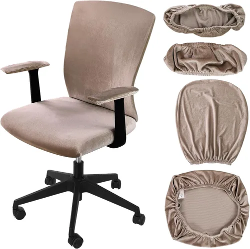 Miniatura 17 de Tallew Juego de 4 Fundas para Silla de Oficina, Fundas Universales Elásticas para Computadora, Fundas Protectoras Estiratables para Asiento