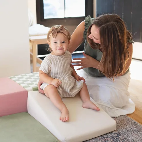 Miniatura 8 de Tiny Land - Juego de 6 bloques de espuma suave para escalar para niños pequeños, bloques de espuma para bebés, juguetes de escalada para parque