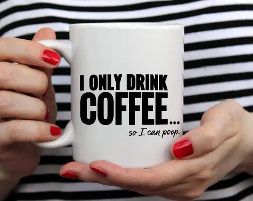 Miniatura 3 de Taza de café divertida, taza de regalo de broma, taza de café para caca, tazas divertidas, I Only Drink Coffee So I Can Poop