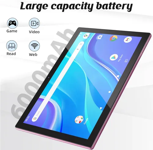 Miniatura 3 de Tableta 2 en 1 con Android 15 de 10 pulgadas, tabletas con teclado y ratón, lápiz capacitivo, 8 GB de RAM 32 GB ROM soporta expansión de 1 TB 2 MP+8