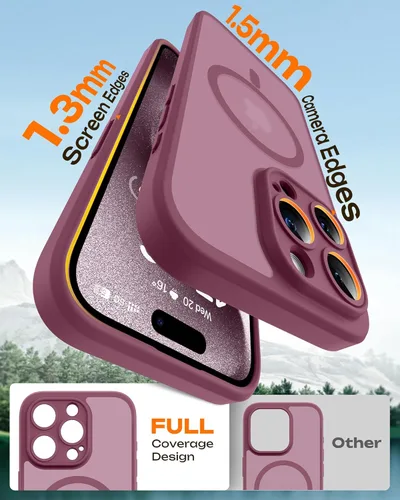 Miniatura 271 de TOCOL Funda para iPhone 11, compatible con Magsafe, protección completa de cámara, imanes integrados, protección contra caídas, funda translúcida