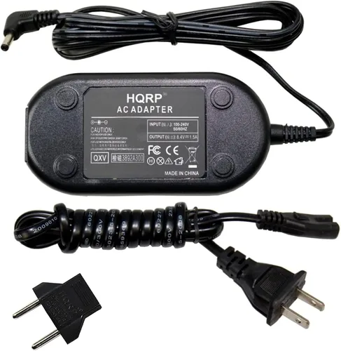 Miniatura 4 de HQRP Adaptador de CA de repuesto compatible con Canon VIXIA HF M30, HF M300, HF M31, HF21 videocámara con cable de EE. UU. y adaptador de enchufe