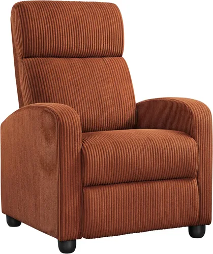 Miniatura 20 de Yaheetech Silla reclinable de pana para sofá individual, asiento de cine en casa, silla reclinable moderna ajustable para sala de estar, dormitorio