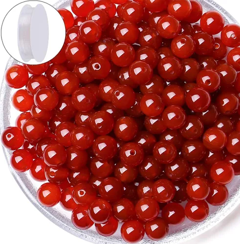Miniatura 27 de QINJIEJIE 105 piezas de cuentas de piedra de 7 chakras de 8 mm, cuentas naturales redondas sueltas de gemas para pulseras, cuentas de cristal