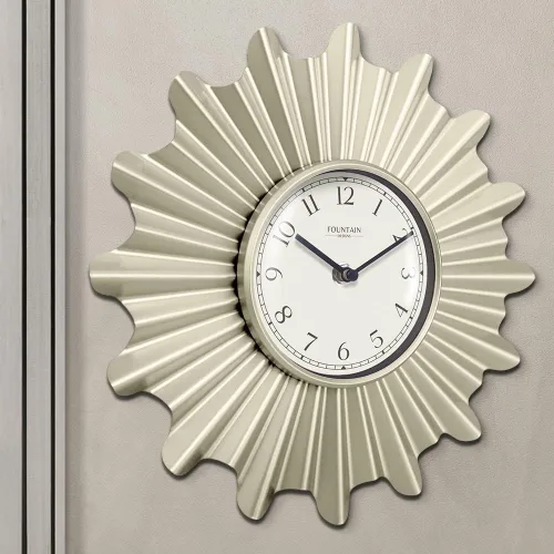Miniatura 4 de Reloj de pared moderno de mediados de siglo de 12 pulgadas, reloj de pared de metal Starburst decorativo para sala de estar, decoración de cocina