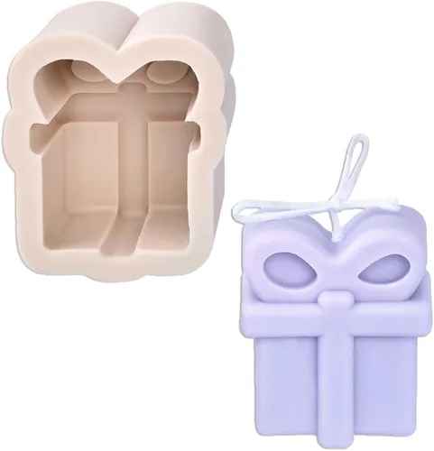 Miniatura 5 de Tone Fun Moldes de silicona con forma de casa de Navidad para hacer velas, resina, velas de aromaterapia, jabón de cera hecho a mano, decoración