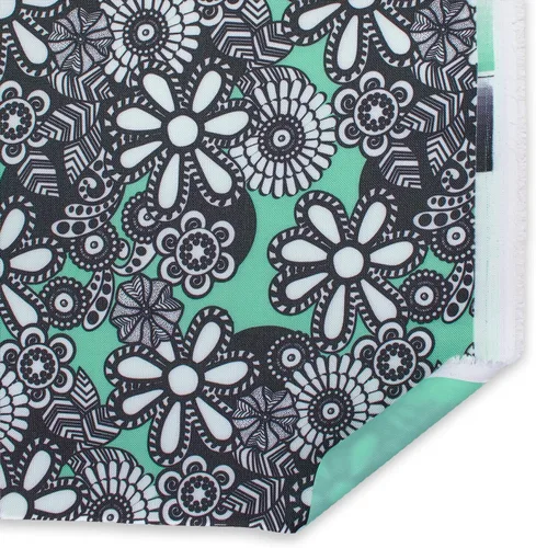 Miniatura 32 de Tela de lona estampada The Yard, impermeable, para exterior, 60 pulgadas de ancho, 600 denier negro (Tropical Black)