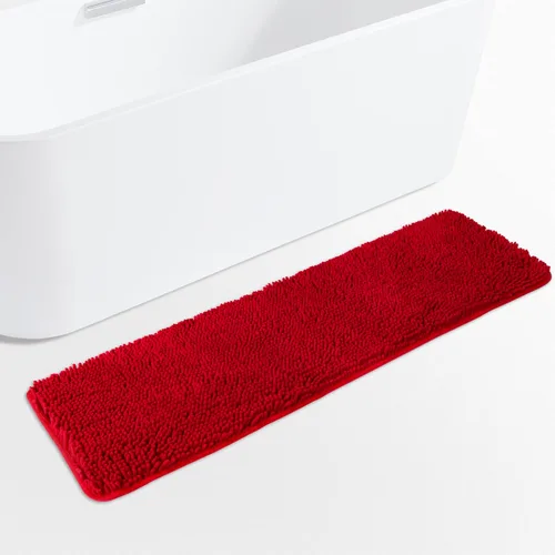 Miniatura 192 de Yeaban Alfombra de pasillo de baño de 24 x 72 pulgadas, antideslizante, alfombra de baño larga de felpilla gruesa, absorbente y lavable, alfombra