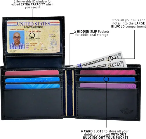 Miniatura 4 de Dockers Cartera de cuero para hombre