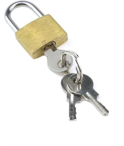 Miniatura 4 de MY MIRONEY 4 candados con llave, candado de latón macizo, pequeño candado de metal con llaves para equipaje, diario, casillero, joyero
