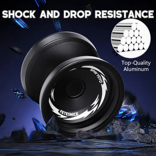 Miniatura 5 de FETESNICE Yoyo FS23 Yoyo profesional sensible para niños de 8 a 12 años, yoyo que no responde para adultos, truco de metal de doble función