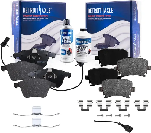 Miniatura 71 de Detroit Axle - Pastillas de Freno Delantero Izquierdo Reemplazo de Pinza de Disco para Dodge Ram 1500 Dakota Mitsubishi Raider - Juego de 3 piezas