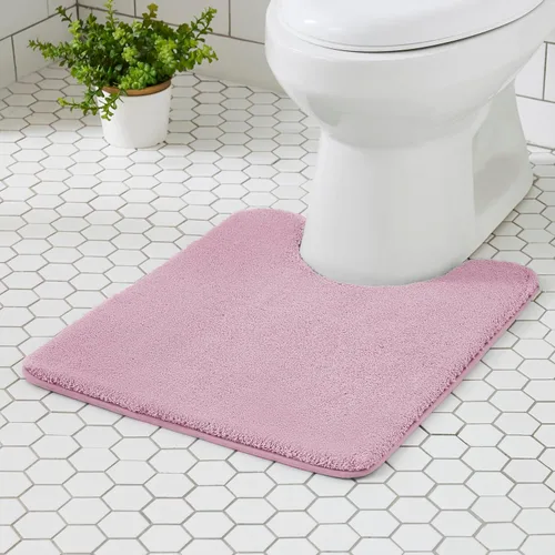 Miniatura 38 de MINIDEAR - Alfombras de baño 24x17 beige - Tapete de baño de espuma elástica gruesa, ultra suave y pachona, antideslizante, de secado rápido
