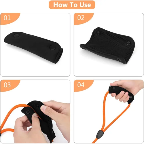 Miniatura 6 de 2 fundas de agarre para correa de perro, envoltura de correa, terciopelo suave y malla de poliéster que garantizan un agarre cómodo, correas