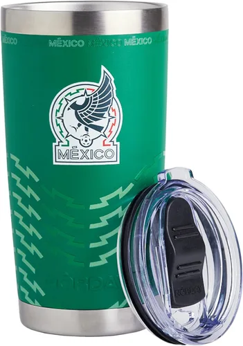 Miniatura 9 de NORDAY Vasos de acero inoxidable de 20 onzas, color negro, Copa de fútbol de México, vaso aislado con tapa, temperatura de hasta 24 horas
