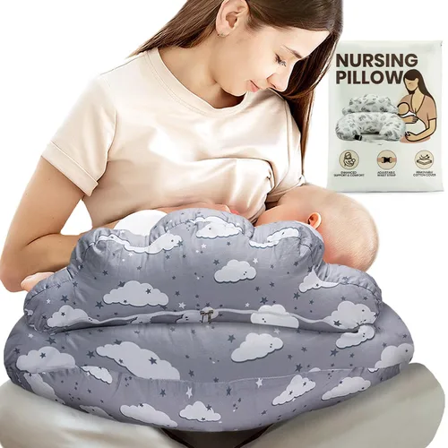 Miniatura 14 de Almohada de lactancia PILLANI para lactancia materna, almohadas de lactancia para el apoyo de la mamá y la comodidad del bebé, cubierta de algodón