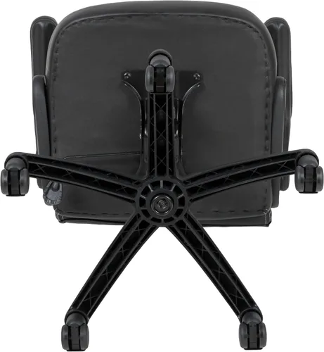 Miniatura 9 de Flash Furniture X10 LeatherSoft - Silla de juegos con respaldo alto estilo carreras con brazos abatibles, silla giratoria ergonómica acolchada