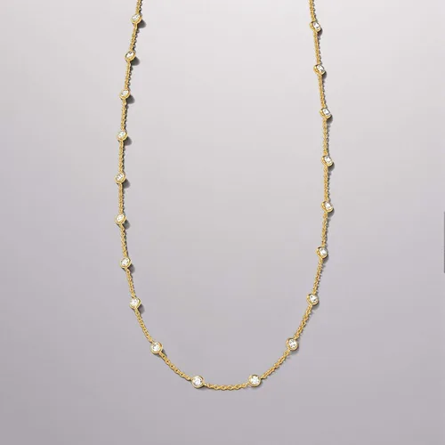 Miniatura 3 de Ross-Simons 4.50 ct. t.w. CZ Station Necklace