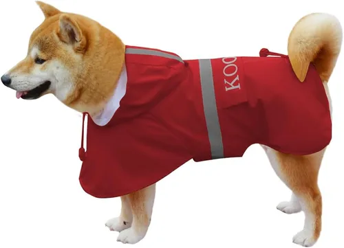 Miniatura 15 de Impermeable para perros grandes, poncho impermeable para perros medianos y grandes, ropa impermeable (4XL, verde)